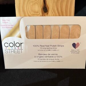 Color Street CHAMPAGNE HOUR Shimmering Tan Nail Strips